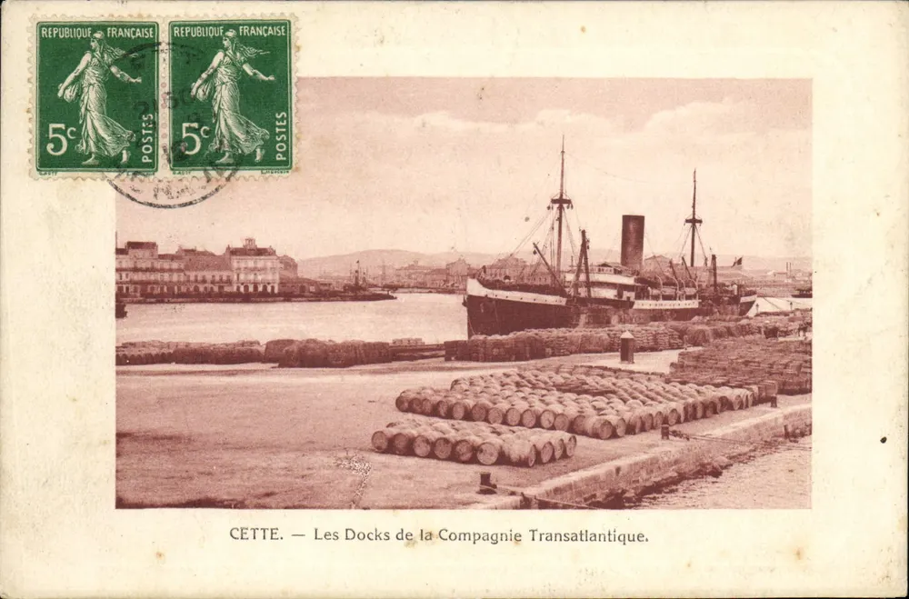 CETTE — Docks der Transatlantischen Gesellschaft — Filippi, Verlag - Vorderseite