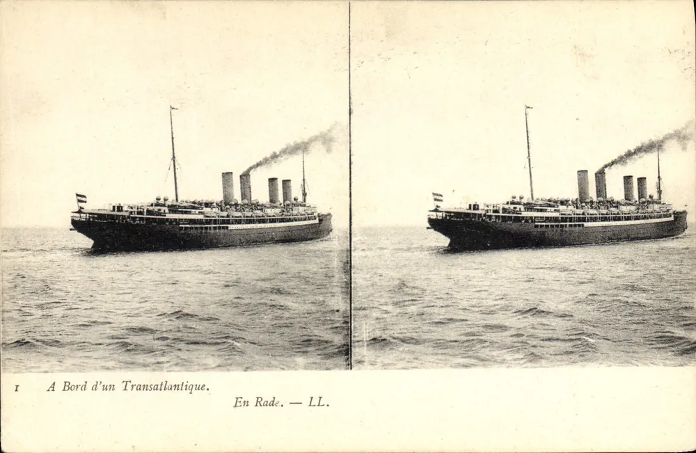 An Bord eines Transatlantikschiffes — In der Bucht — LL. - Vorderseite
