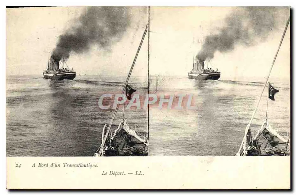 An Bord eines Transatlantischen Schiffs — Der Abgang — LL. - Vorderseite