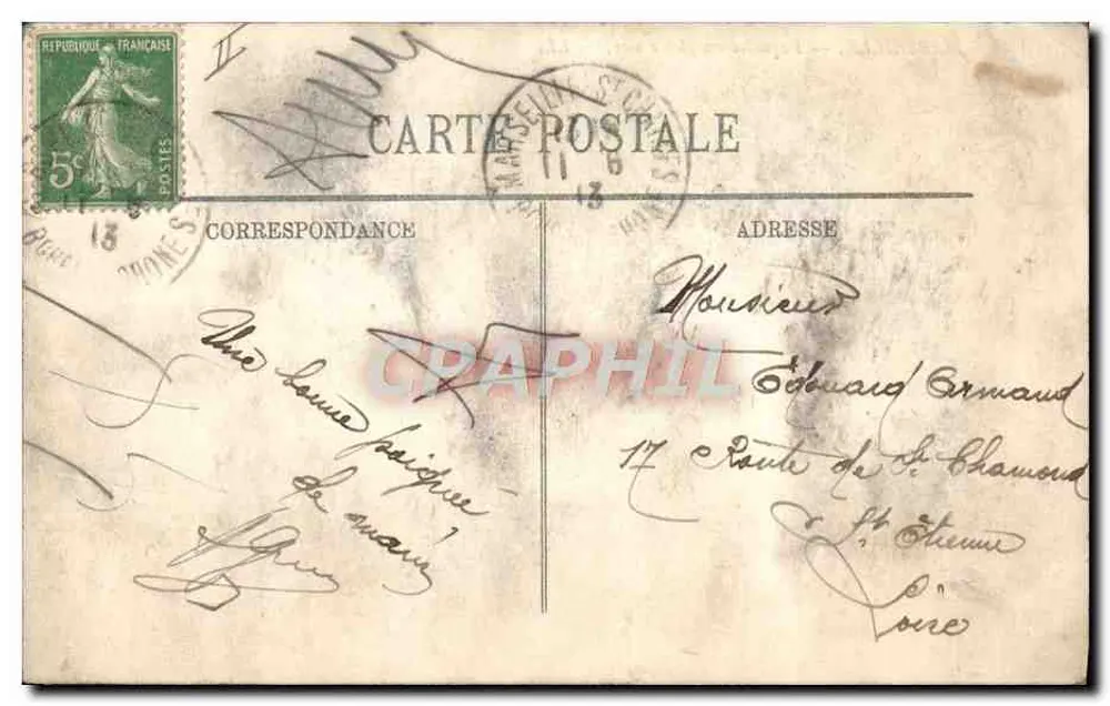Marseille — Dampfer auf See — Verlag LL, Nr. 2948 - Rückseite