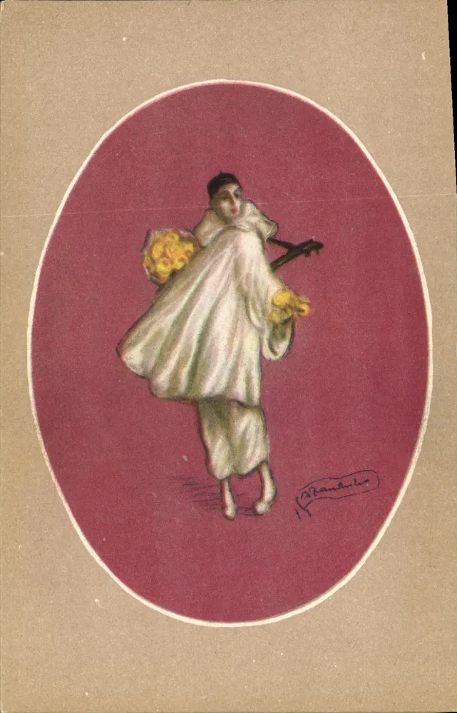 Tänzerin im orientalischen Kostüm — signierte Illustration A. Brandtolo — italienische Ausgabe - Vorderseite