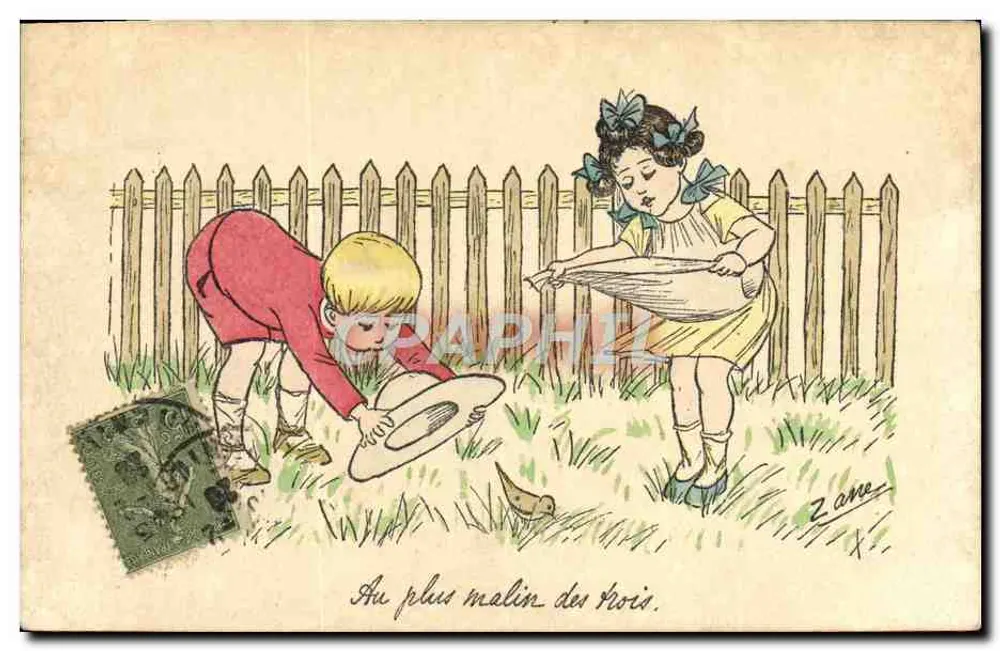 Kinder spielen im Garten — Zane — n° X - Vorderseite