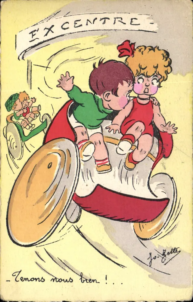 Kinder in einem fliegenden Auto — Jo Bette — Serie 10 Jo à Zérf à la réd. - Vorderseite