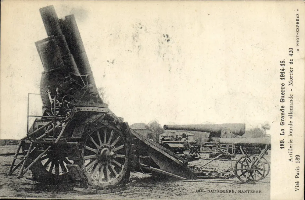 Deutsche schwere Artillerie — Mörser 1914-15 — Impr. Baudinière, Nanterre - Vorderseite