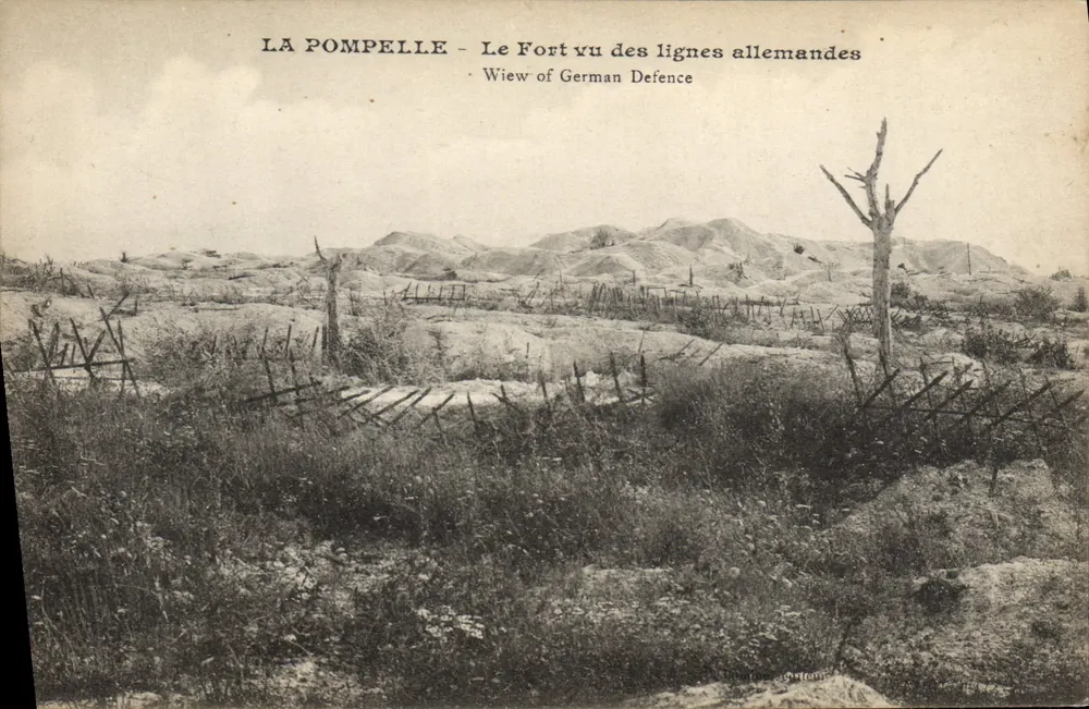 La Pompeelle - Der Festungsblick von den deutschen Linien — deutscher Verteidigungsblick — Verlag G. G. Fournier - Vorderseite