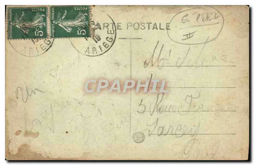 Casados novos — MASSAT — Foto Fauré, Saint Girons (Ariège) - Verso