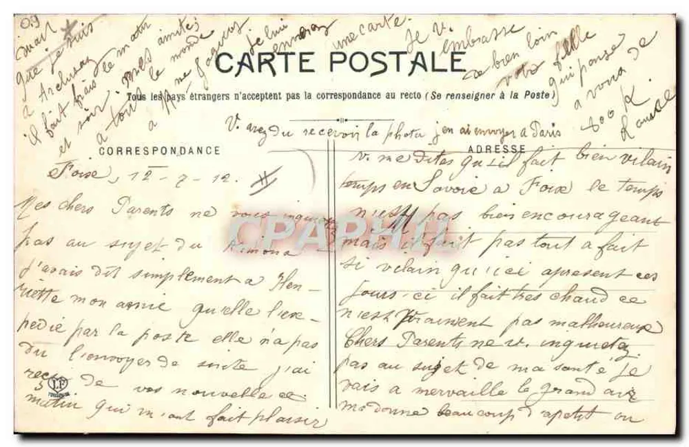 Mädchen von Castillon — Erinnerung an den Ariège — Labouche Frères Verlag, Toulouse, Serie Salat - Rückseite