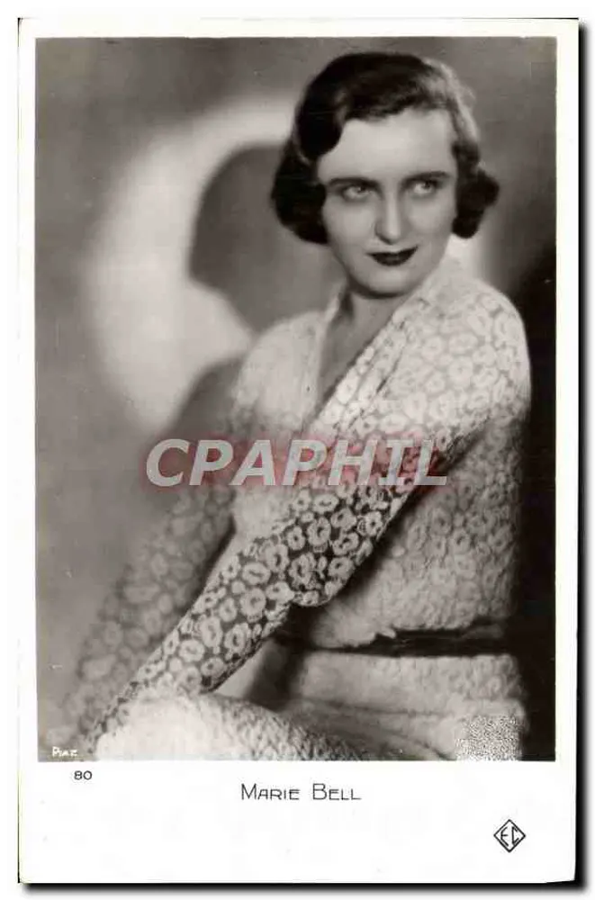 Marie Bell — retrato — Éditions Chantal, Paris - Frente