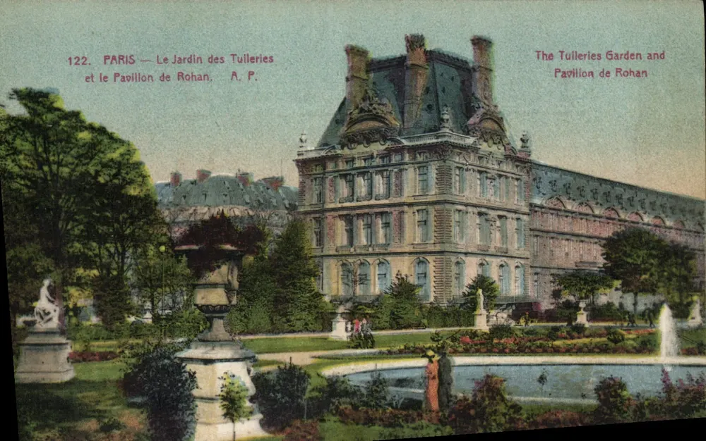 Paris — Der Tuileries-Garten und das Pavillon de Rohan — A. P. - Vorderseite