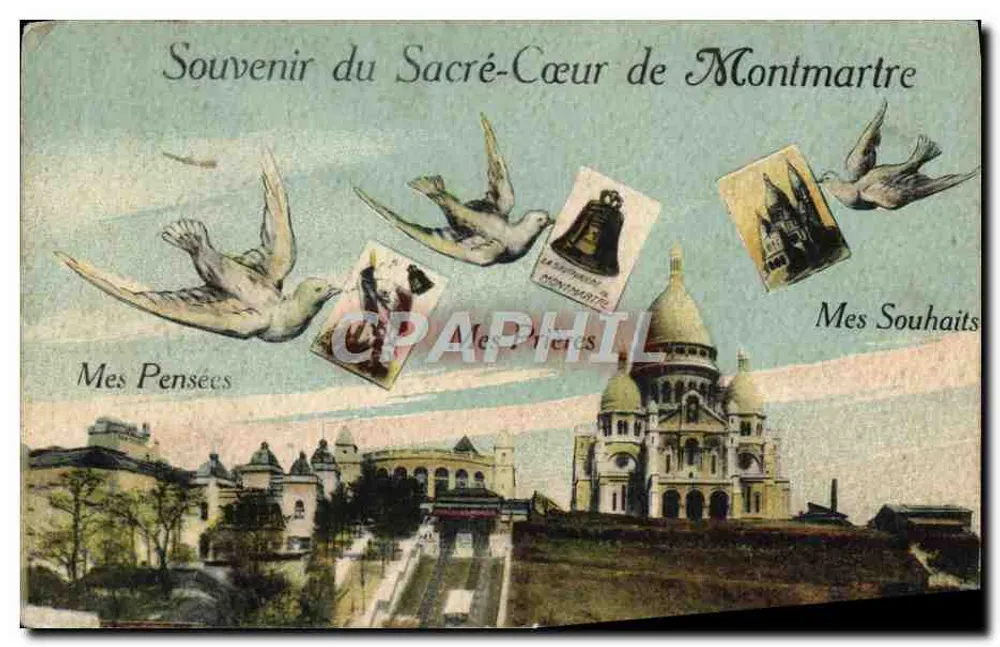 Sacré-Cœur de Montmartre — Erinnerung an den Sacré-Cœur de Montmartre — Verlag nicht sichtbar - Vorderseite