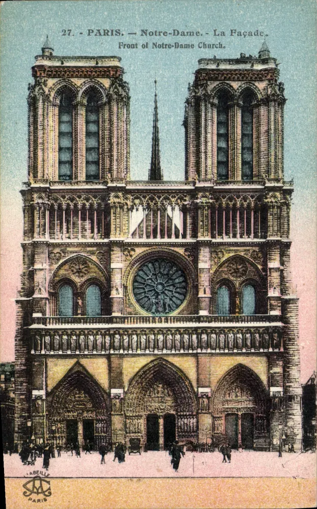 Paris — Notre-Dame — A Fachada — A Bela Paris - Frente