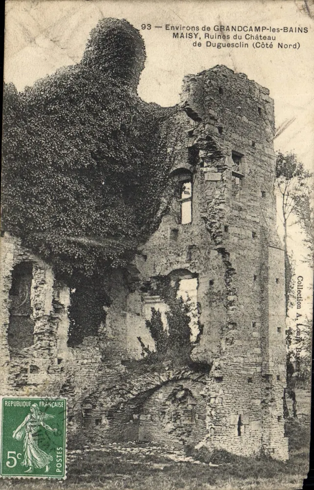 Ruinen des Schlosses Duguesclin — Umgebung von Grandcamp-les-Bains — Sammlung A. Lamy - Vorderseite
