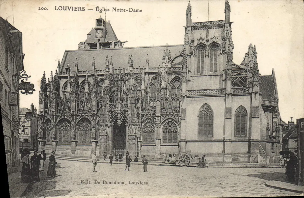Louvières — Iglesia de Nuestra Señora — Edit. De Bonadona, Louvières - Anverso