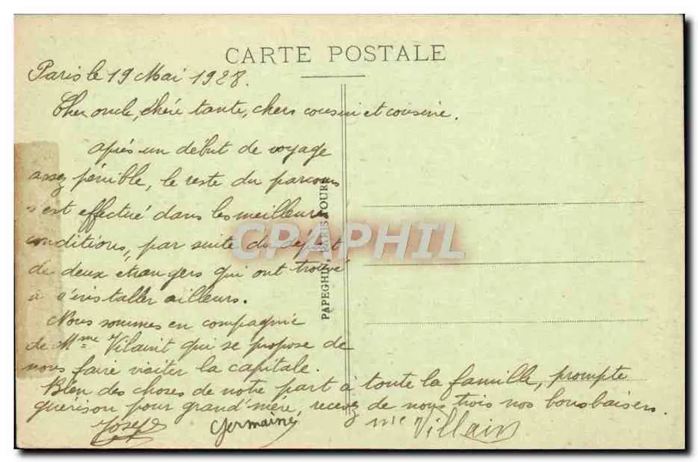 Der Tuileries-Garten und das Pavillon de Rohan — Paris — A. P. — Nr. 122 - Rückseite