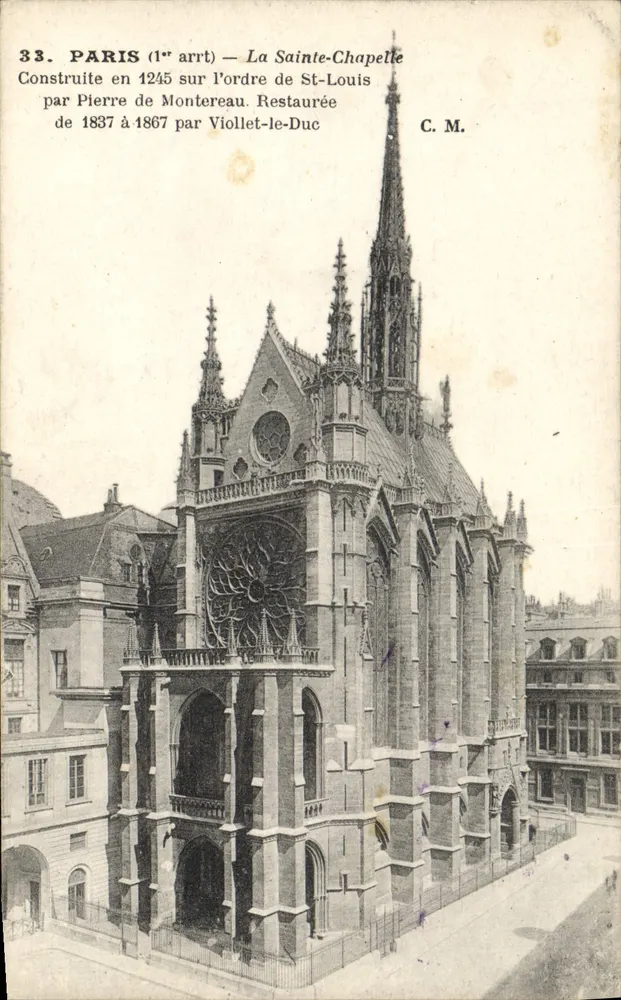 Paris (1er arrondissement) — A Santa Capela — C. M. - Frente