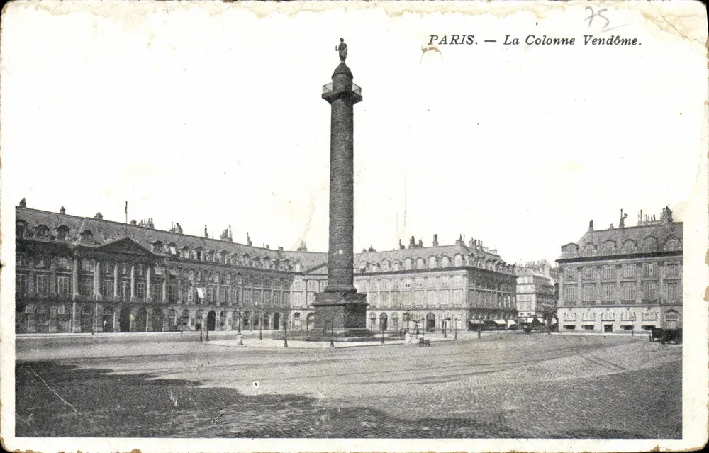 Paris — A Coluna Vendôme — editor não identificado, n° de série 25 - Frente