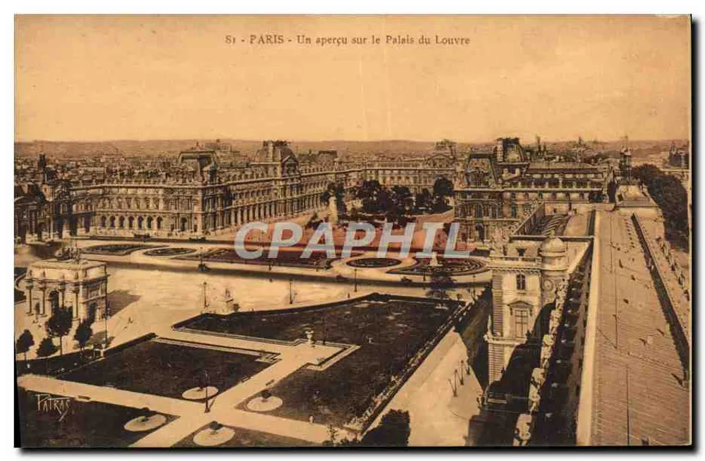 Paris - Ein Blick auf das Louvre-Palast — Patras, n°4 - Vorderseite