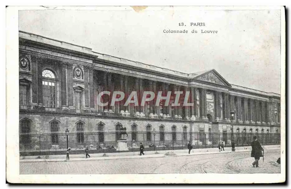 Colunata do Louvre — Paris — editor desconhecido, n° 13 - Frente
