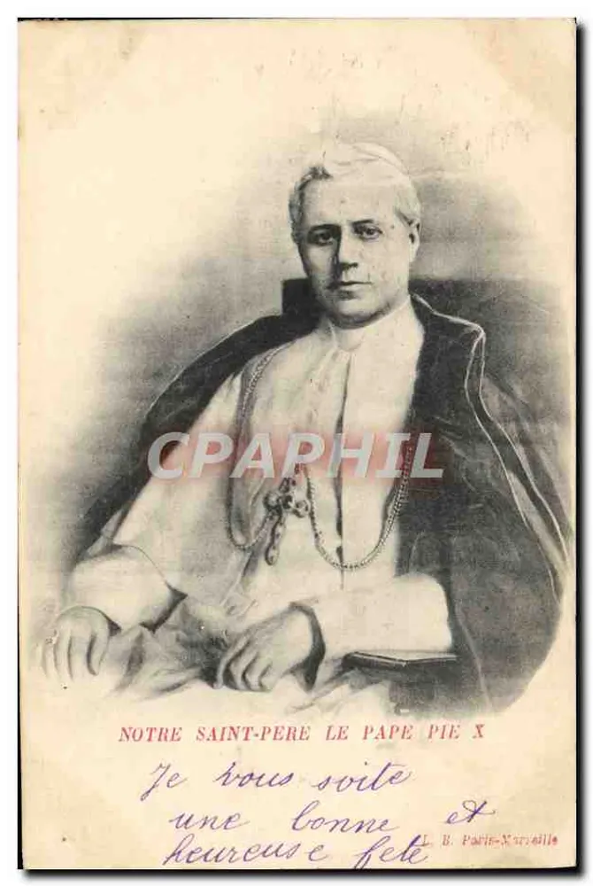 Paus Pius X — Onze Heilige Vader Paus Pius X — L. B. Parijs-Marseille - Voorkant