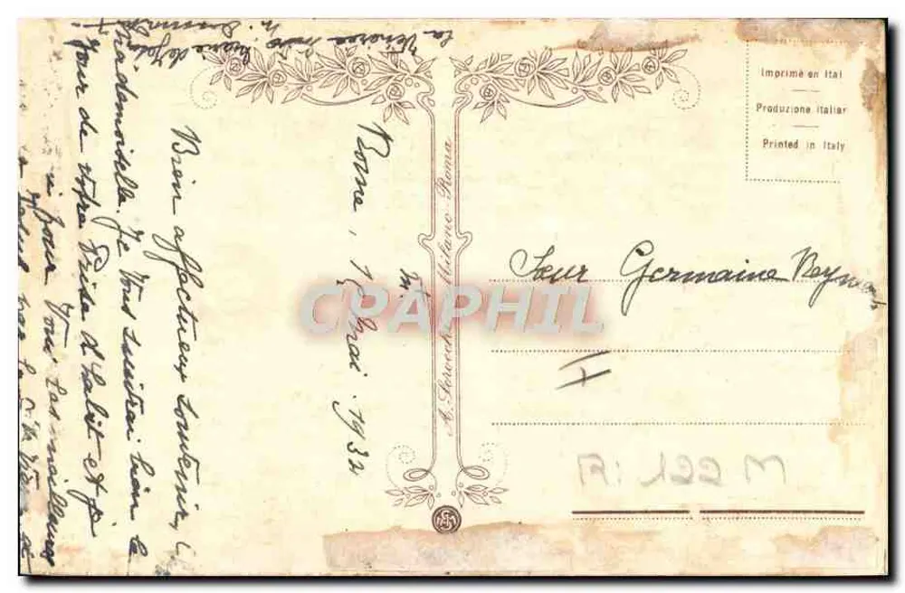 एस.एस. पियो एक्सएनयूएमएक्स — सेंट एन वर्ष 1933 — इतालवी प्रकाशक - पीछे