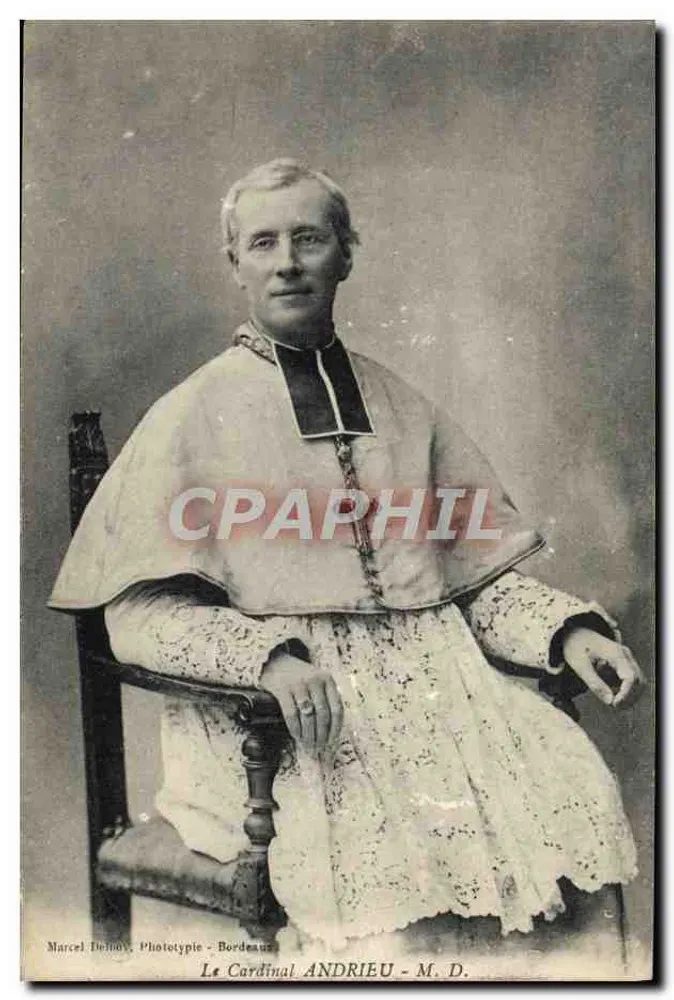 O Cardeal ANDRIEU — Bordeaux — Marcel Delinoy, Fototipo - Frente