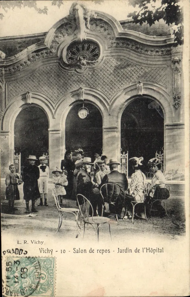 Vichy - Ruhezimmer - Garten des Krankenhauses — L. R. Vichy, Nr. 10 - Vorderseite