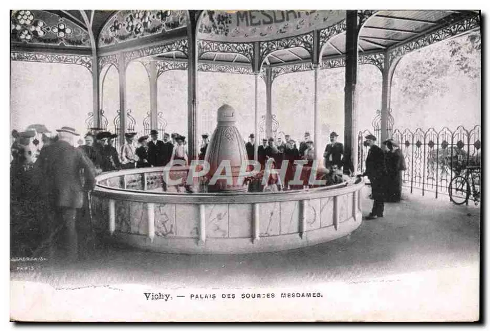 Vichy — O Palácio das Fontes Mesdames — editor Stalzer & Cie, Paris - Frente