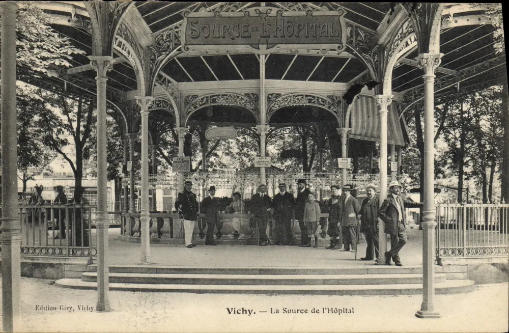 Vichy — Fonte do Hospital — Edição Giry, Vichy - Frente