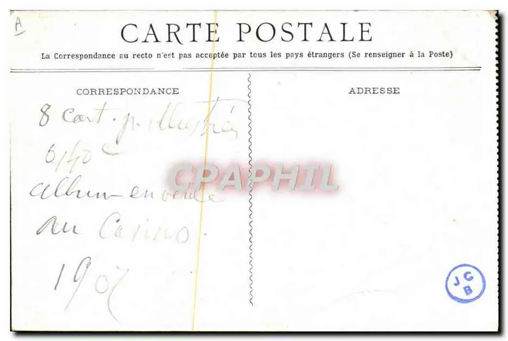 Fonte dos Celestinos — Vichy — editor anônimo, número de série não visível - Verso