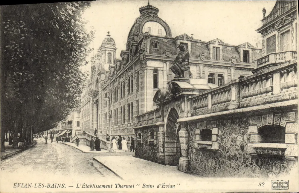 ÉVIAN-LES-BAINS — A Estação Termal "Bains d'Évian" — Coleção da Fonte Cachot, n°82 - Frente