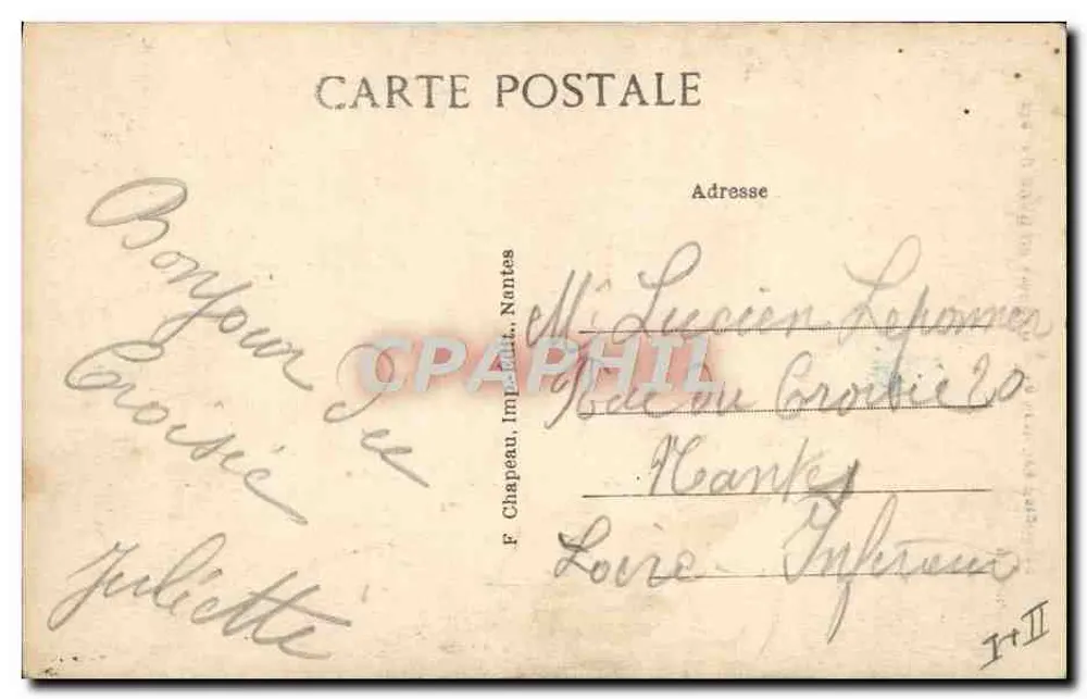 Am Rand des Ozeans — Die Schüchterne Schwimmerin — F. Chapeau, Nantes, Nr. 228 - Rückseite
