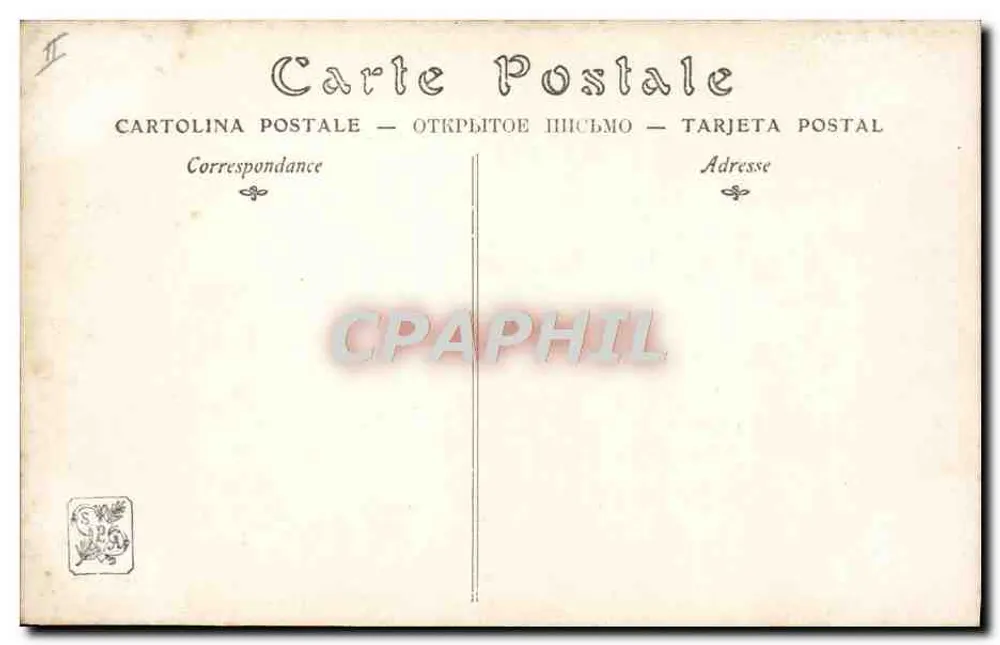 Czerwona Szalanka — Salon z 1909 roku — autor M. G. Mullet, ND Phot. - Rewers