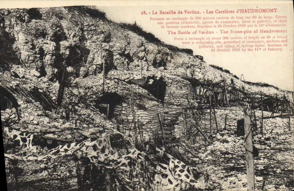 Die Steinbrüche von Haudromont — Verdun — Verlag: Phototypie de Verdun, n° 18 - Vorderseite