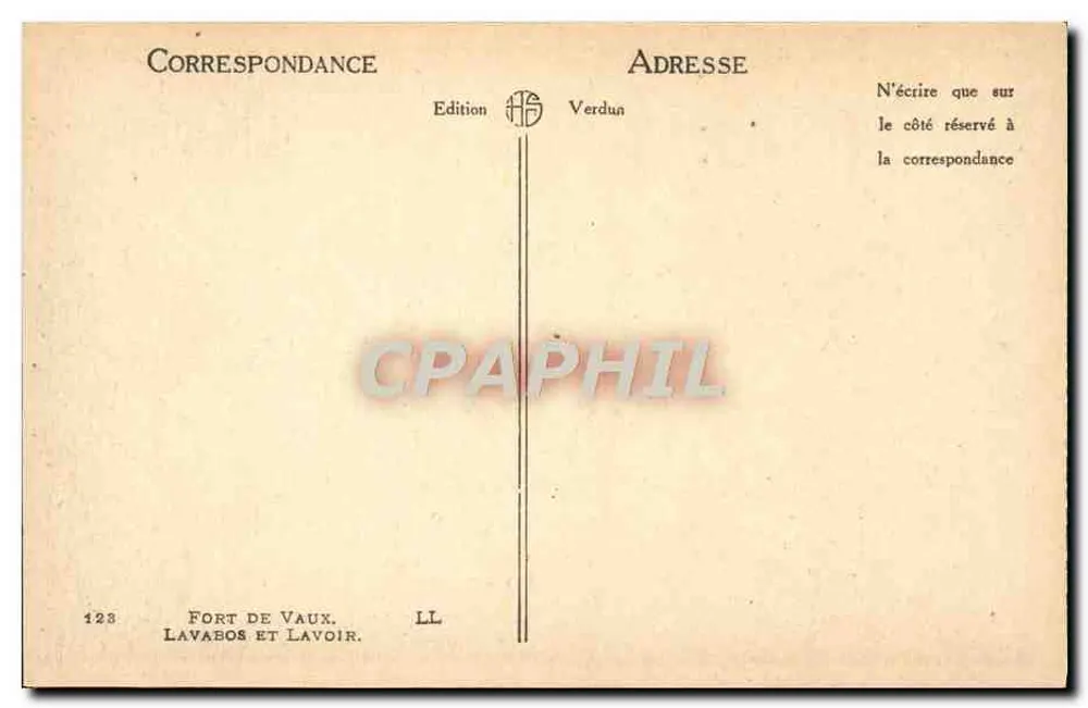 Fort Vaux — Innenraum einer unterirdischen Kammer — Edition Verdun, n° 128 - Rückseite