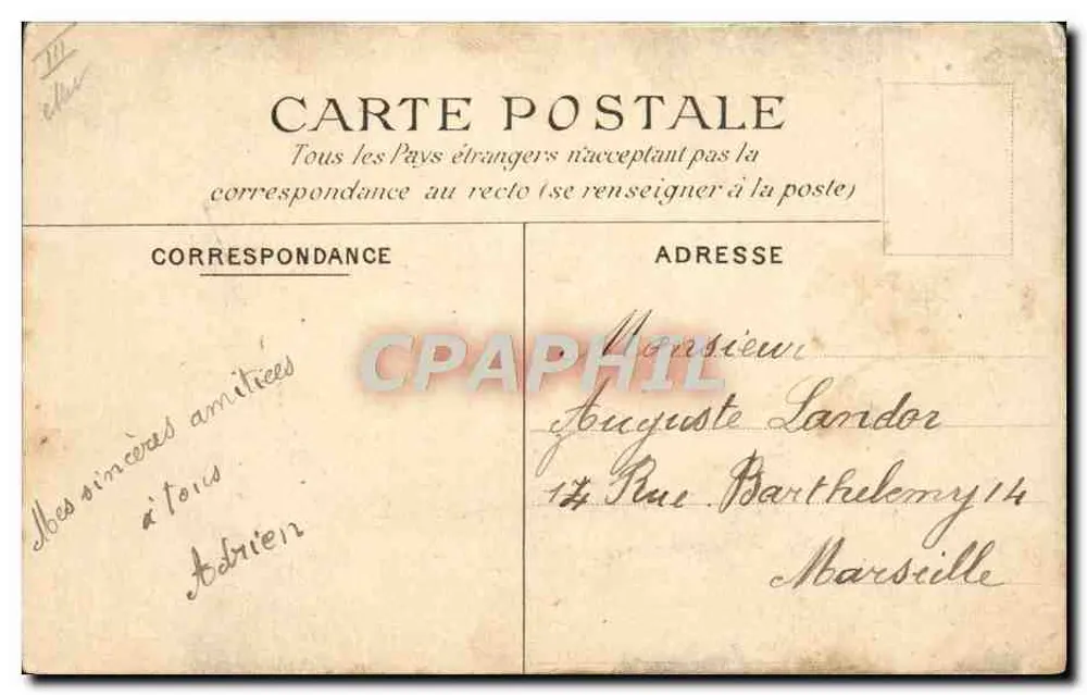 Massat (Ariège) — Nouveaux mariés Massatois — Imp. A. RIVES, lib. éditeur - Verso