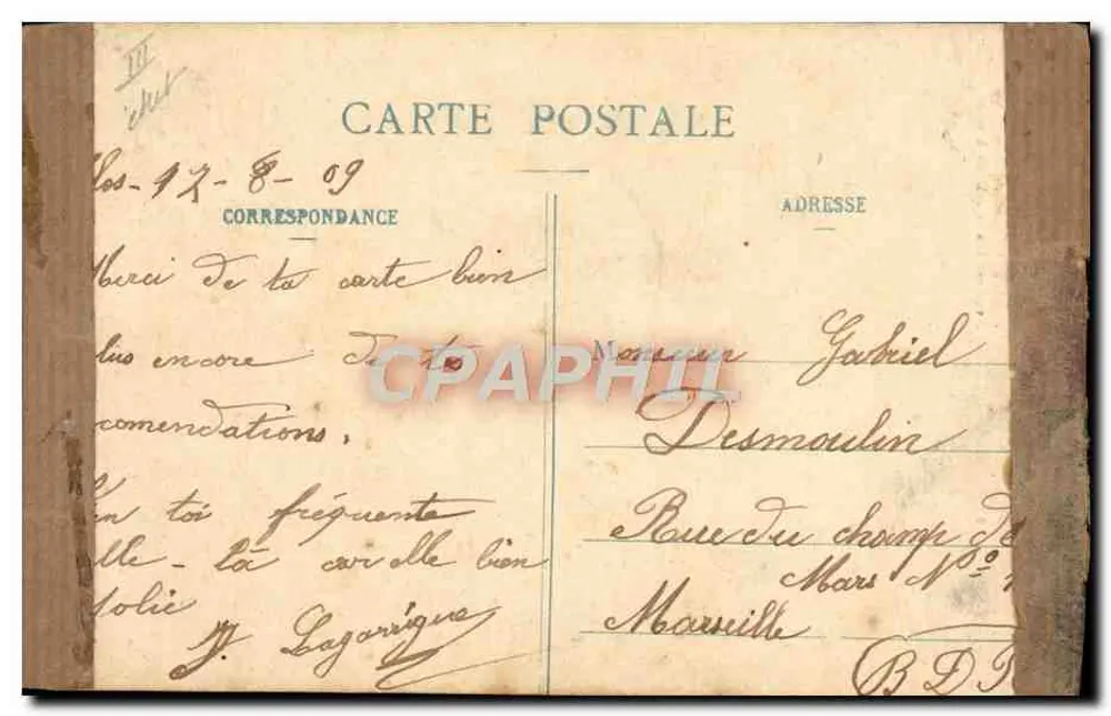 Femme en costume bethmalaisé — Type de Bethmalaise près Castillon — Faure et ses Fils, éditeurs, St-Girons (Ariège) - Verso