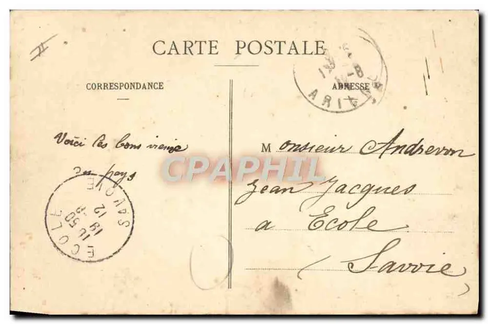 O Ariège - Velhos - Tipos Bethmalais - As Bodas de Ouro — L'aurel e seus Filhos, St-Sulpice d'Ariège, n°12 - Verso