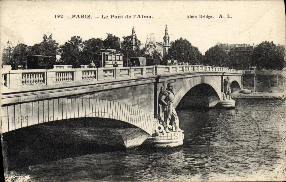 Paris — O Ponte de l'Alma — A. L. — n° 192 - Frente