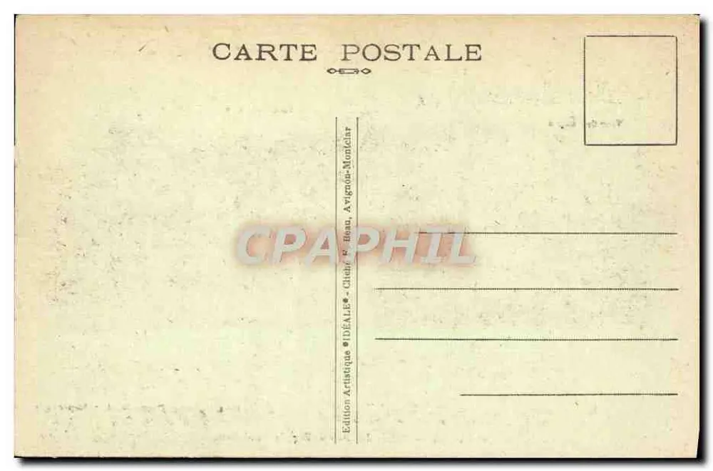 Avignon — Palácio dos Papas (Fachada Nordeste) — Éd. Dubourg, Papeterie, 4, R. République - Verso