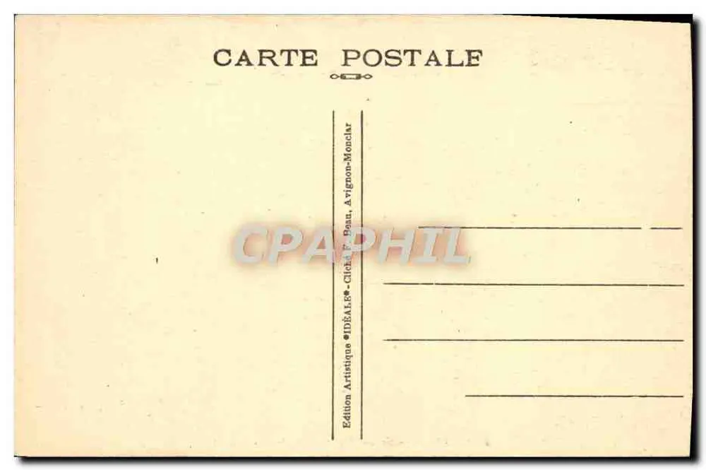 Avignon — Palácio dos Papas — Fachada Oriental — Edição Artística IDEAL - Verso