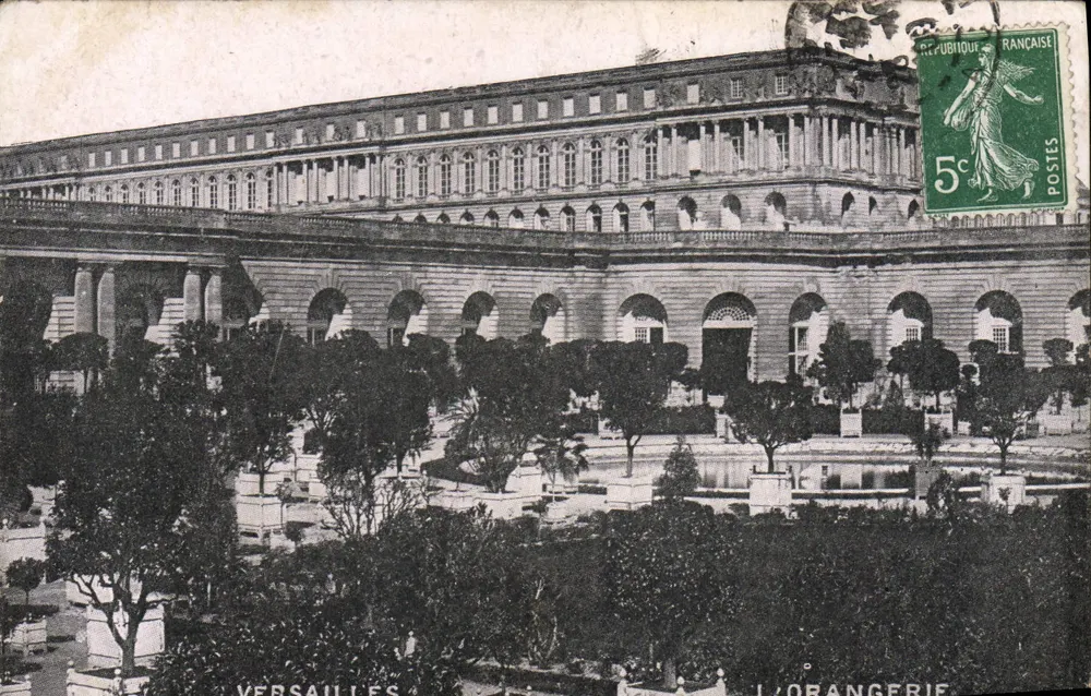 Versalhes — A Orangerie — editor não visível, número de série ilegível - Frente