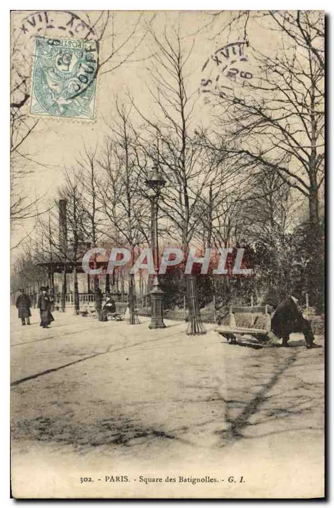 Paris - Praça dos Batignolles — G. I. n° 302 - Frente