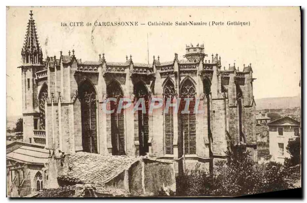 Carcassonne — Kathedrale Saint-Nazaire (Gotische Pforte) - Vorderseite