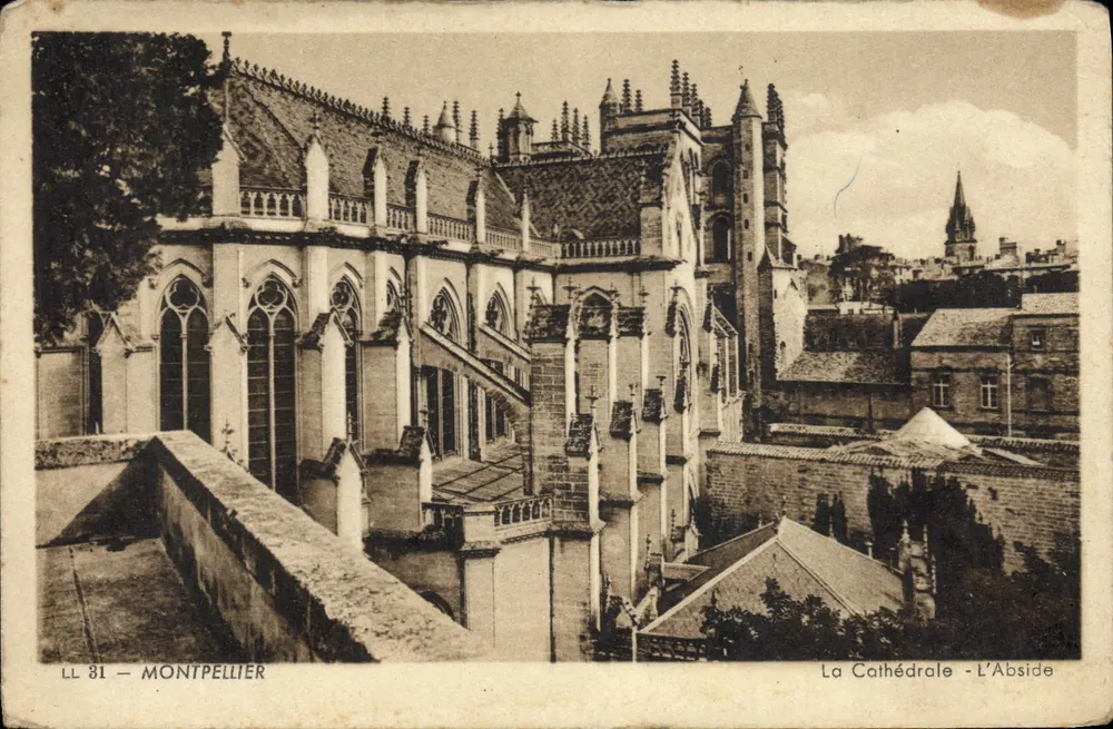 Montpellier — A Catedral — A Abside — LL 81 — Cie des Arts Photomécaniques - Frente