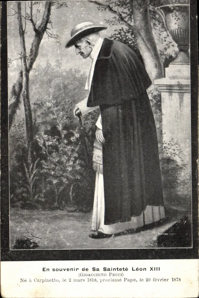 Papst Leo XIII — In Erinnerung an Seine Heiligkeit Papst Leo XIII (GIOACCHINO PECCI) — Geboren in Carpinetto, zum Papst ernannt am 20. Februar 1878 - Vorderseite