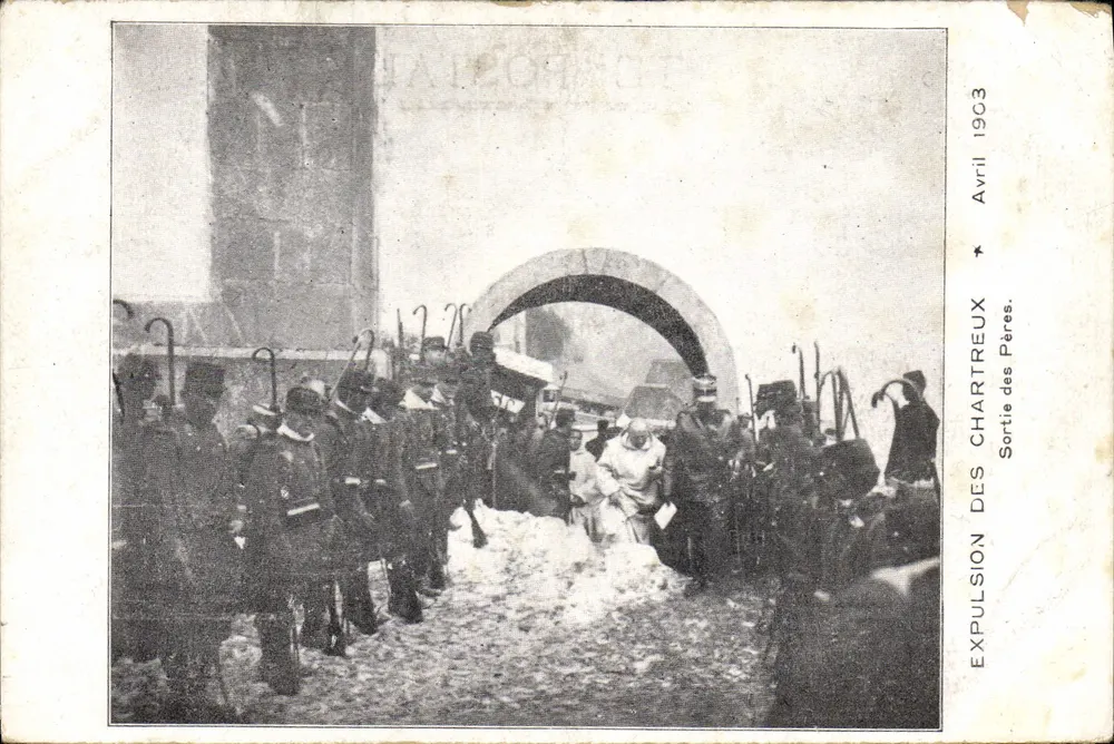 Vertreibung der Chartreux-Mönche — April 1903 — unbekannter Verlag - Vorderseite