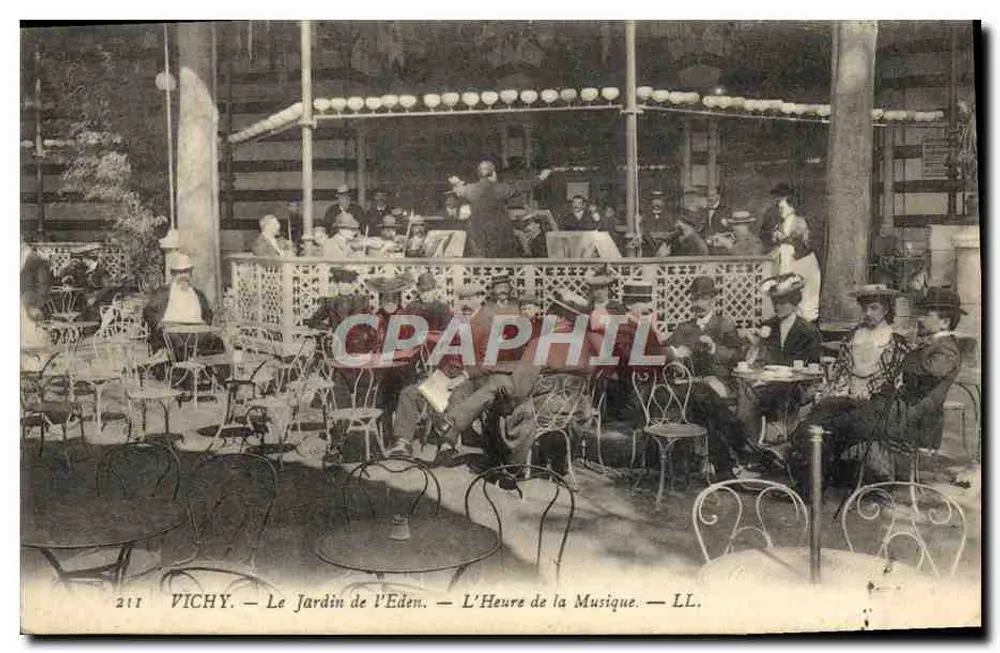 Vichy — Der Eden-Garten — Die Musikstunde — LL. — n° 211 - Vorderseite