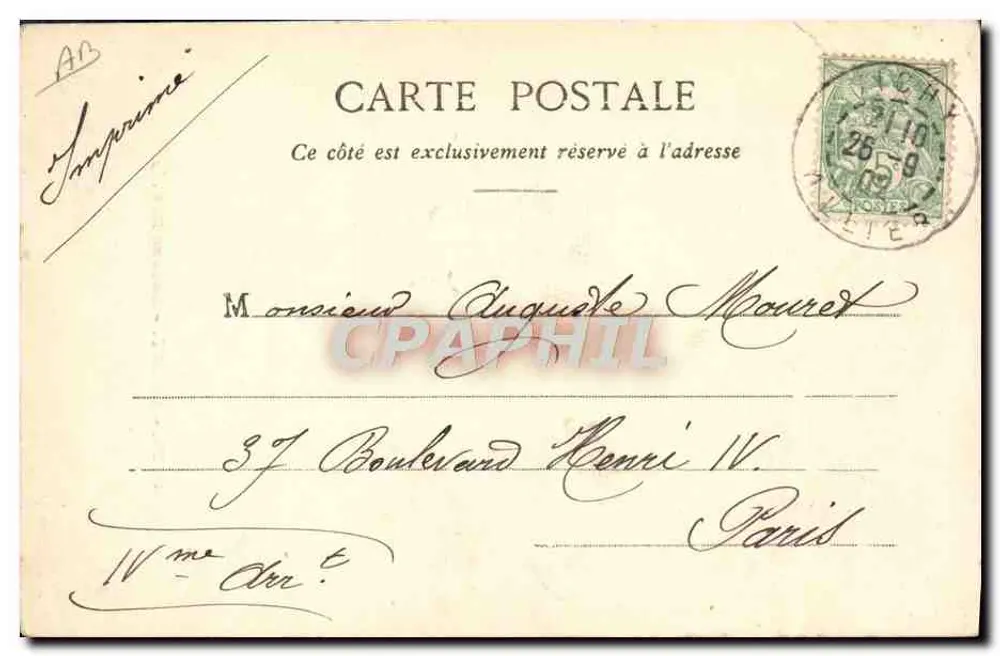 Vichy - Fonte Dubois - Lanchonete - Edição Giletta, Nice, n°8420 - Verso