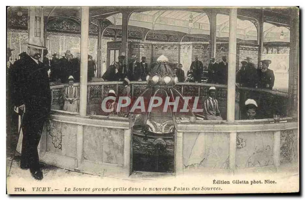 Vichy — Die große Gittertür im neuen Palais des Sources — Édition Giletta phot. Nice, n° 2784 - Vorderseite