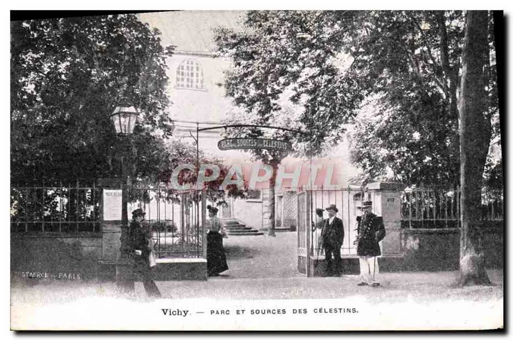 Vichy — Parque e Fontes dos Célestins — Staerck, Paris - Frente